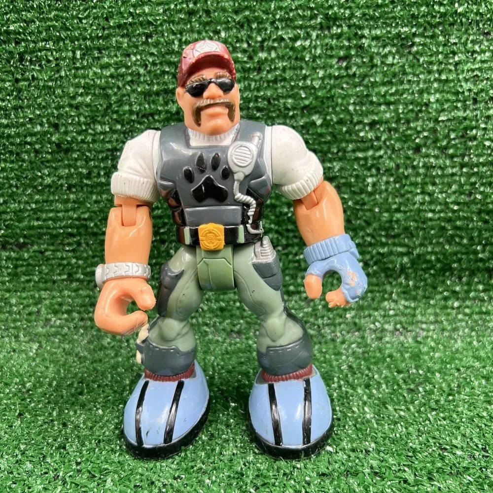 Mattel Fisher Price‎ Rescue Heroes BILL BARKER K9 Police 1999 Action Figure 6.5